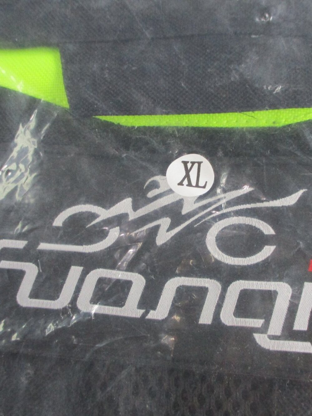 Mens Protective Motorcycle Air Bag Vest Size XL Black Green Safety Reflective - Picture 6 of 6